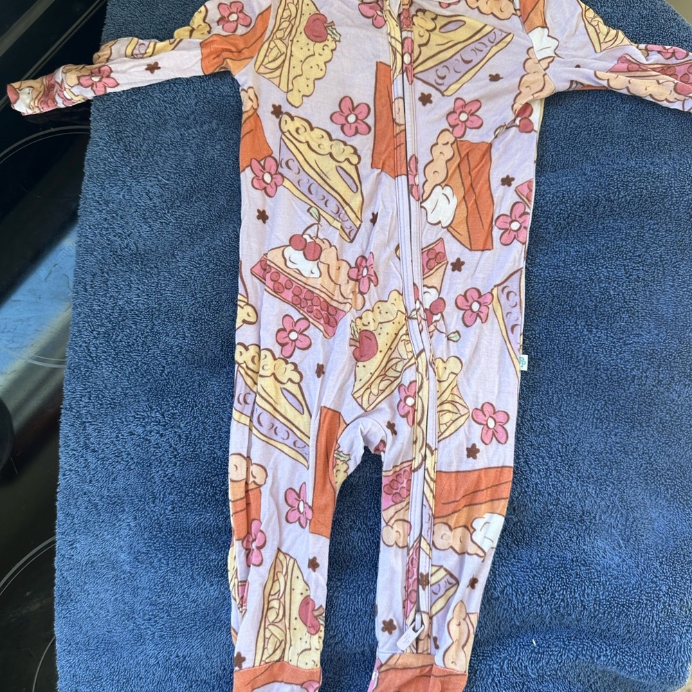 Posh Peanut  Pie and Flower Print Footie